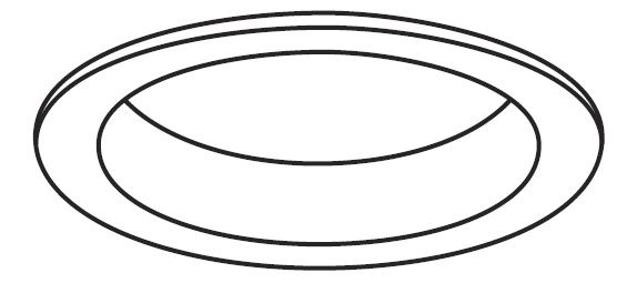 ELCO EL7424C 6" LED Reflector Trim with Regressed Frosted Lens,Clear,for ELD74/75 & ELDR74/75/76