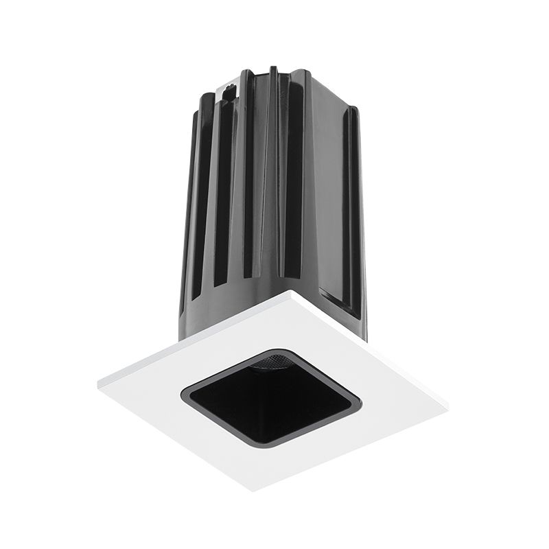Juno 2LEDTG2SQ-830S-BWH 2" LED Gen 2 Square Trim Module, 3000K, 80 CRI, Spot, Black Reflector, White Trim Ring