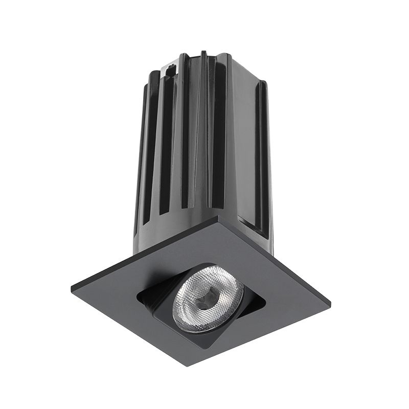 Juno 2LEDTG2SQA-941F-BL 2" LED Gen 2 Square Adjustable Trim Module, 4100K, 90 CRI, Flood, Black Finish