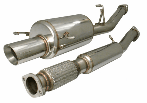 Injen Full 76mm Cat-Back Exhaust System with 4 inch tip Part # SES1201RS for the 2002 - 2005 Subaru WRX