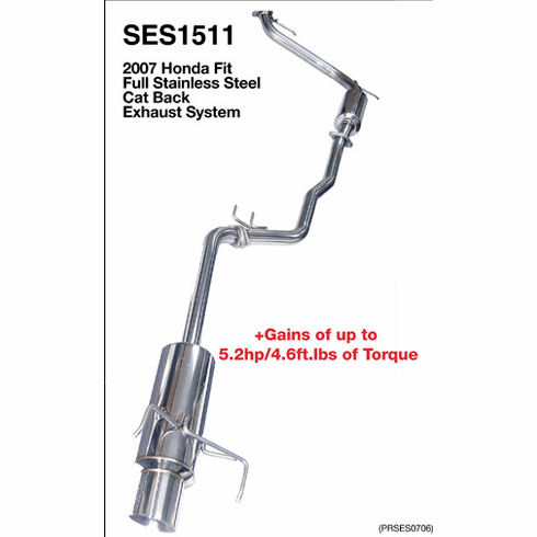Injen SES Cat-back Exhaust System Part # SES1511 for the 2007 Honda Fit