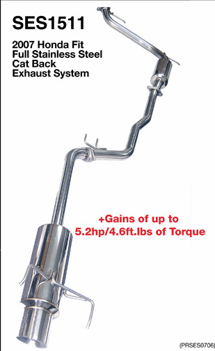 Injen SES Cat-back Exhaust System Part # SES1511 for the 2007 Honda Fit