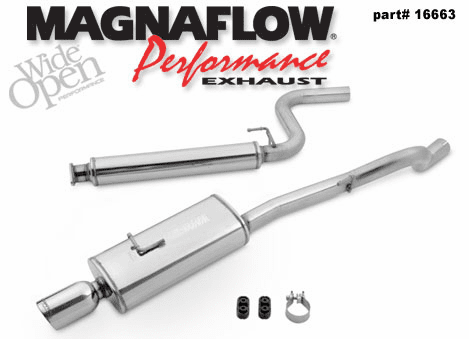 Magnaflow 2.5 Inch cat-back exhaust system Part # 16663 for the 2004 - 2007 Ion Redline