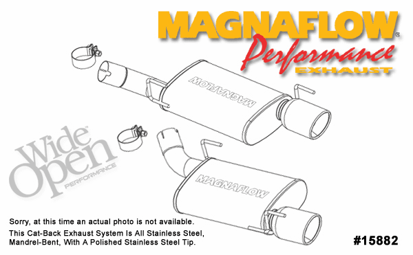 Magnaflow Axel-Back Exhaust System Part # 15882 for the 2005-2007 Mustang GT & 2007 Shelby GT500 Supercharged