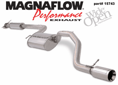 Magnaflow Cat Back Exhaust System Part # 15743 for the 2002 - 2004 Ford Focus SVT