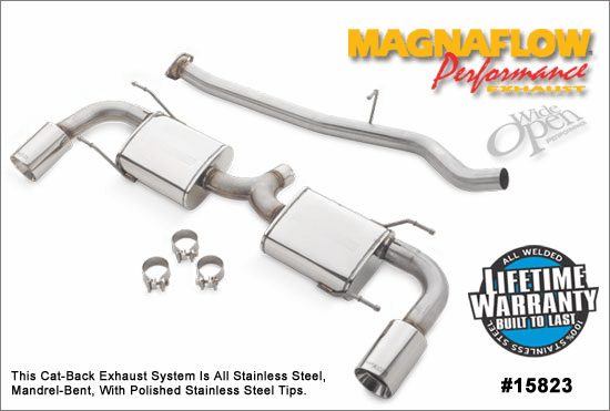 Magnaflow Cat-Back Exhaust System Part # 15823 for the 2004 - 2007 Mazda RX-8