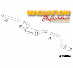 Magnaflow Cat Back Exhaust System Part # 15864 for the 2004 - 2006 Ford Focus ZX4