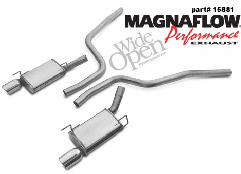 Magnaflow Cat-Back Exhaust System Part # 15881 for the 2005-2007 Mustang GT & 2007 Shelby GT500 Supercharged