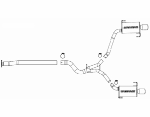 Magnaflow Cat-Back Exhaust System Part # 16747 for the 2005 - 2007 Legacy GT