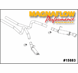 Magnaflow Magnapack 2.5 Inch Dual Exhaust System Part # 15883 for the 2005-2007 Mustang GT and 2007 Shelby GT500