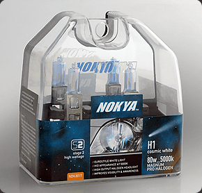 Nokya Magnum Cosmic White H1 Headlight Bulbs Twin Pack Part # NOK8017