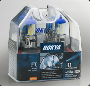 Nokya Stage 1 Cosmic White H13 Headlight Bulbs Part # NOK8027