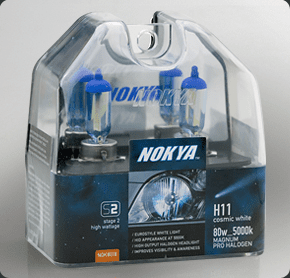 Nokya Stage 2 Cosmic White H11 Headlight Bulbs Part # NOK8018