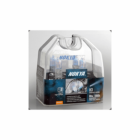 Nokya Stage 2 Cosmic White H3 Twin Pack Headlight Bulbs Part # NOK8015