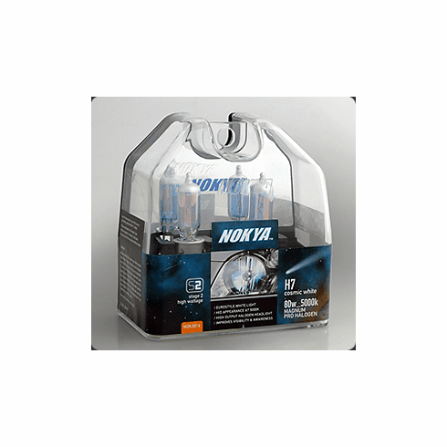 Nokya Stage 2 Cosmic White H7 Twin Pack Headlight Bulbs Part # NOK8016