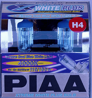 PIAA H4 Xtreme White Plus Twin Pack Bulbs Part # 15224