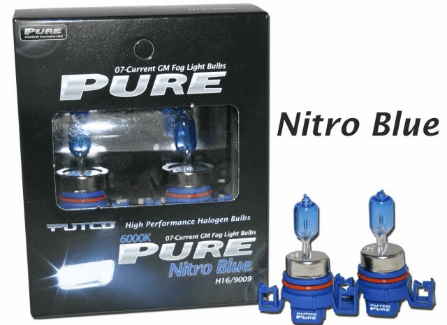 Putco Pure Nitro Blue GM Fog Light Bulbs H16 (9009) Part # 230001NB