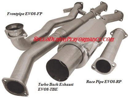 Turbo XS Cat-back Exhaust System Part # EVO8-CBE for the 2003 and up Evo VIII