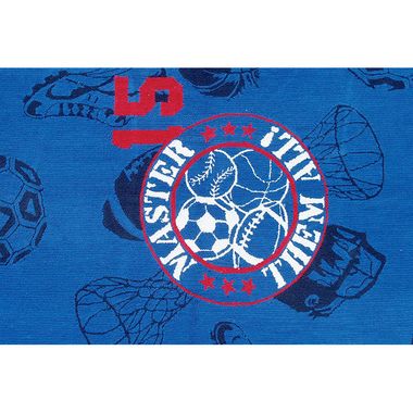 Blue/White/Red Sports Master 2.8 x 4.8 Kids Rug by Rug Market