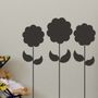 Chalk Flower Row Vinyl Wall Decal by Alphabet Garden Designs