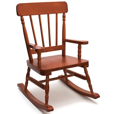 Cherry High Back Pine Rocker by Lipper - Click to enlarge