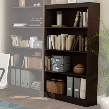 Chocolate Axess 4 Shelf Bookcase by SouthShore - Click to enlarge