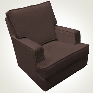 Chocolate Chenille Studio Recliner by Komfy Kings - Click to enlarge