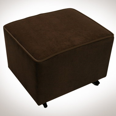 Chocolate Microfiber Serenity Ottoman by NewCo International - Click to enlarge