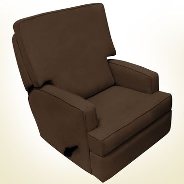 Chocolate Microfiber Studio Recliner by Komfy Kings - Click to enlarge