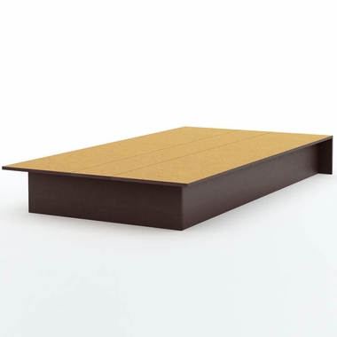 Chocolate Step One Twin Platform Bed by SouthShore - Click to enlarge