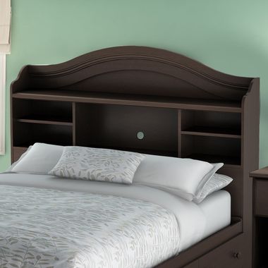 Chocolate Morning Dew Full Bookcase Headboard by SouthShore