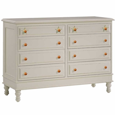 Distressed White Stars 8 Drawer Dresser by Alligator - Click to enlarge