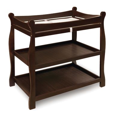 Espresso Sleigh Changing Table by Badger Basket - Click to enlarge