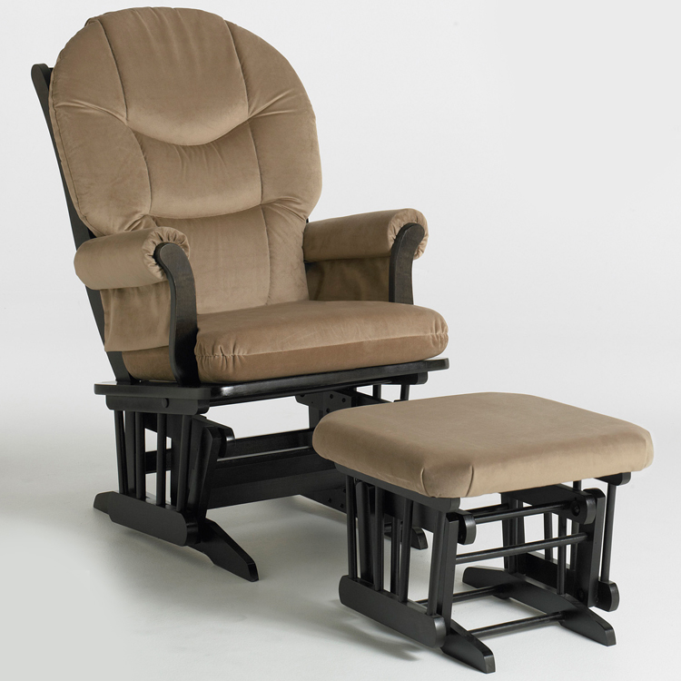 Sleigh Glider and Ottoman Set Espresso C00-61C-69-3091 by Dutailier - Adult  Gliders & Ottomans at SimplyKidsFurniture