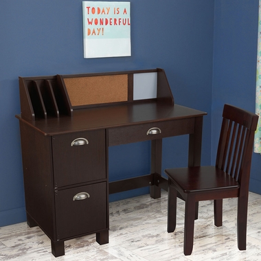 Espresso Study Desk with 3 Drawers by KidKraft - Click to enlarge