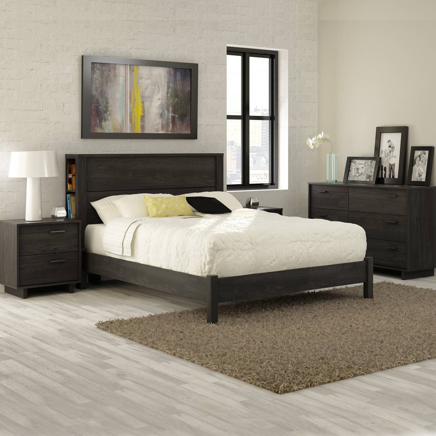 south shore grey oak dresser Acme Estevon Dresser, Gray Oak Finish