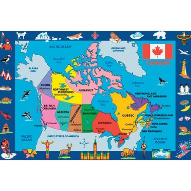 Map of Canada Rug 5' 3