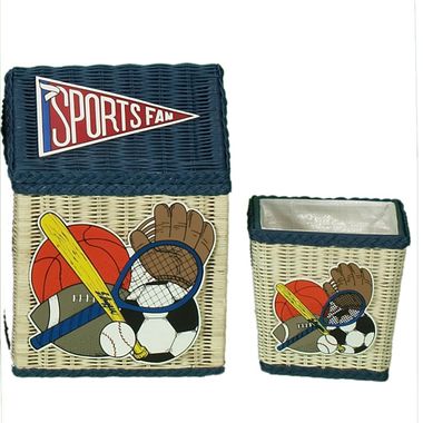 Medium Size Sports Hamper with Waste Basket by Kids Korner - Click to enlarge