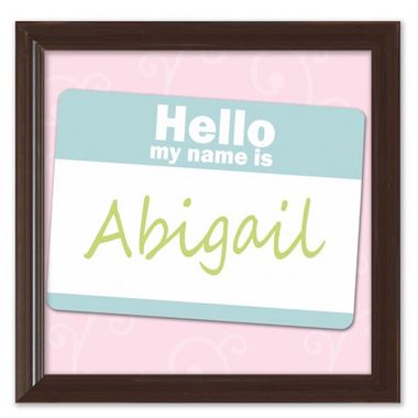 Monogram Name Tag Framed Print2 by Doodlefish