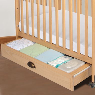 Natural EZ Store Compact Crib Drawer for SafetyCraft, Biltmore and Serenity Cribs by Foundations - Click to enlarge