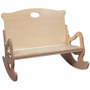 Natural Two Seat Puzzle Rocker by Kids Korner - Click to enlarge