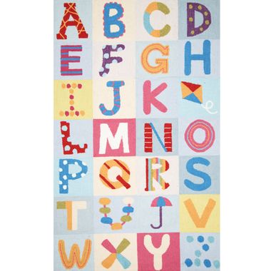 nuLOOM Kinderloom Alphabet Boxes Area Rug in Multi