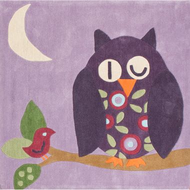 nuLOOM Kinderloom Hoot Hand Tufted Area Rug in Purple