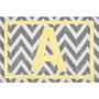 nuLOOM Kinderloom Monogrammed Chevron Letter A Area Rug in Yellow