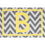 nuLOOM Kinderloom Monogrammed Chevron Letter B Area Rug in Yellow