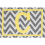 nuLOOM Kinderloom Monogrammed Chevron Letter C Area Rug in Yellow