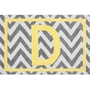 nuLOOM Kinderloom Monogrammed Chevron Letter D Area Rug in Yellow