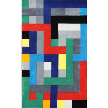 nuLOOM Kinderloom Pixel Hand Tufted Area Rug in Multi