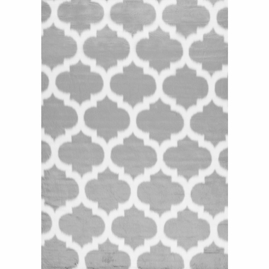 nuLOOM Kinderloom Shaunna Faux Sheepskin Area Rug in Grey - Click to enlarge