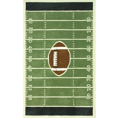 nuLOOM Kinderloom Touch Down Hand Tufted Area Rug in Green